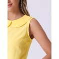 thumbnail image 5 of DARING DIVA Blouse Sleeveless Jacquard Floral Tank Top M Yellow, 5 of 6