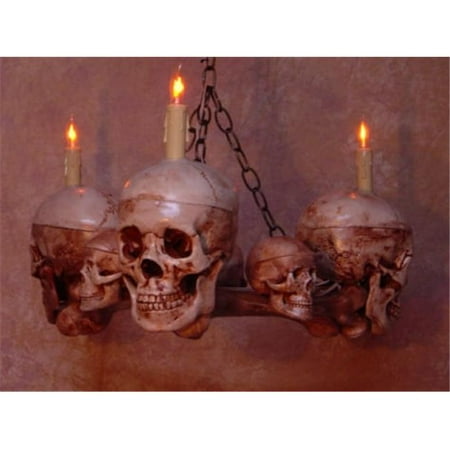 

Chandelier Skull-Bone 3 Life-Size Skulls on 3 Femurs