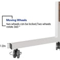 thumbnail image 3 of SogesPower Mobile Side End Table with Lockable Wheels, Height Adjustable, 31.5"- Oak, 3 of 7