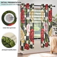 thumbnail image 5 of Flowers Roses Grids Blackout Curtains Thermal Insulation 63 inch Grommet for Bedroom Living Room Bathroom Kitchen Windows 2 Pack, 5 of 6