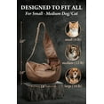 thumbnail image 4 of Noah & Paw Dog Sling Carrier for Small Medium Dogs & Puppies, Dog Carrier with Adjustable Padded Strap, Premium Leather, Insulated with Soft Breathable Fur, 3x Safety Feature, Machine Washable, 4 of 5