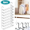 thumbnail image 2 of 10-Pack Space Saving Hangers, Reinforced Hooks Swivels 360°, Cascading Hanger, College Dorms & Storage Closet Organizer, Fully Assembled, Clothes Hangers Space Saving, 2 of 9