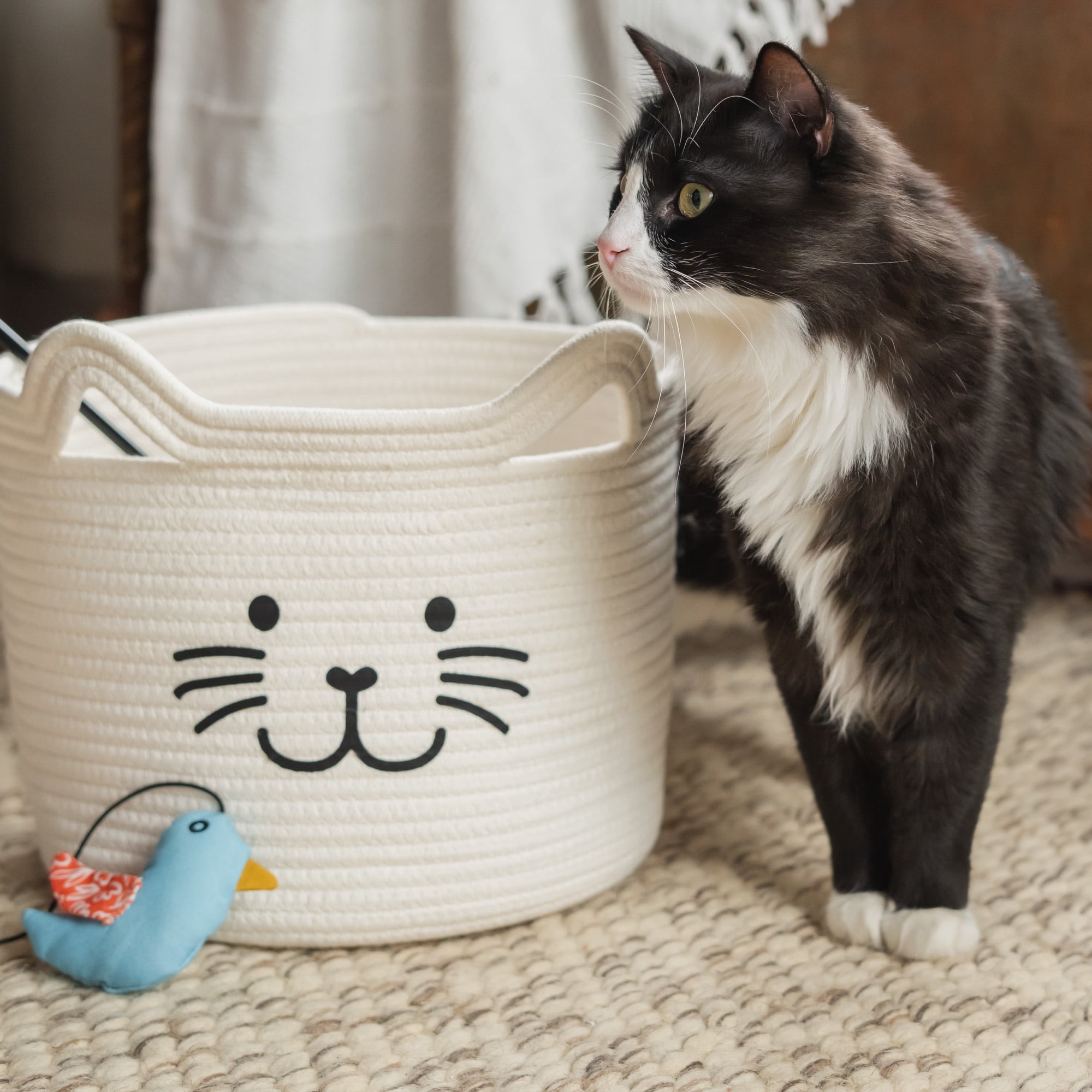 Harry Barker Kitty Cat Rope Basket