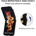 thumbnail image 6 of Designed for Samsung Galaxy Z Flip 4 Case, Leather Soft Luxury Slim Diamond-Shaped Flip Case for Women Men Shockproof Bumper Protective Cover, White, 6 of 7