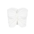thumbnail image 1 of VISgogo Tops de tubo de verano para mujer, color sólido sin tirantes con cuello en V Twist Slit Hem Cropped Tops Slim Backless Vest Clubwear VISgogo moda, 1 of 2
