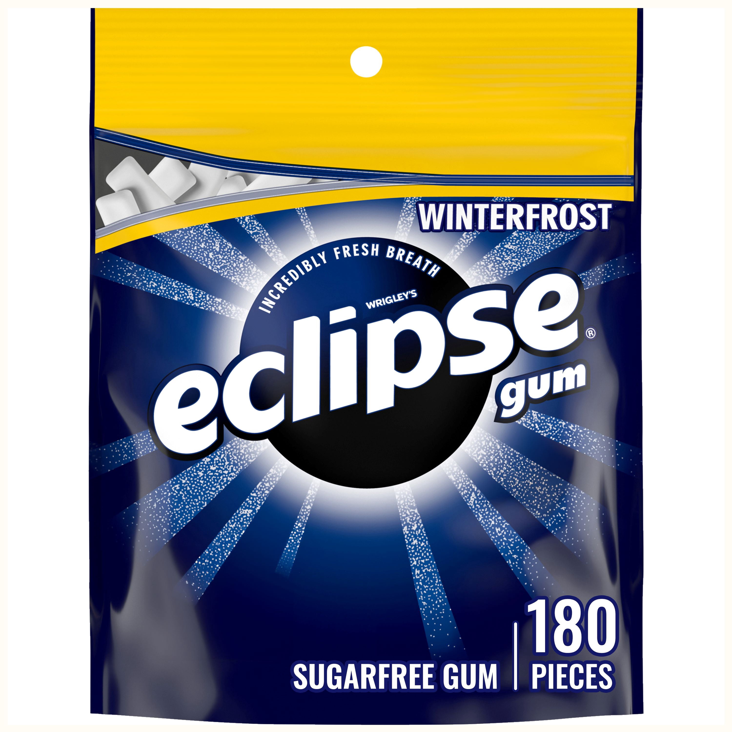 (4 pack) Eclipse Winterfrost Sugar Free Chewing Gum, Value Pack - 180 ct Bag