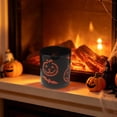 thumbnail image 4 of Yhmxh Halloween White Frosted Glass Votive Candle Holder, Jack-O'-Lantern & Bat Design Tealight Cup, Spooky Cute Halloween Decor for Table Centerpieces, Fireplace, Party, and Fall Home Decor, 4 of 6