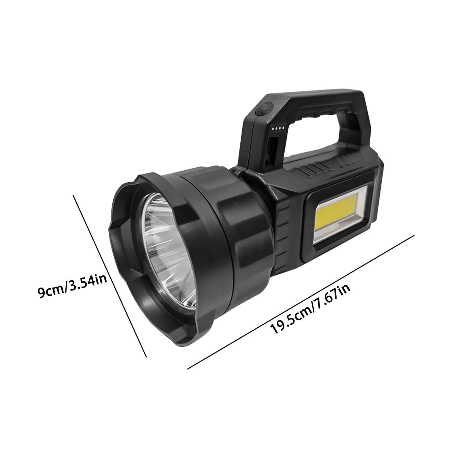 Rechargeable LED Flashlight - 180 Lumens Super Bright, 3 Modes, USB Charging, IP66 Waterproof, Aluminum Alloy for Camping, Home, Outdoor Use