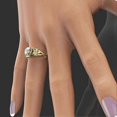 thumbnail image 4 of Women Ring Floral Double Layer Jewelry Sparkling Fashion Appearance Finger Ring for Wedding 26-27s, 4 of 5