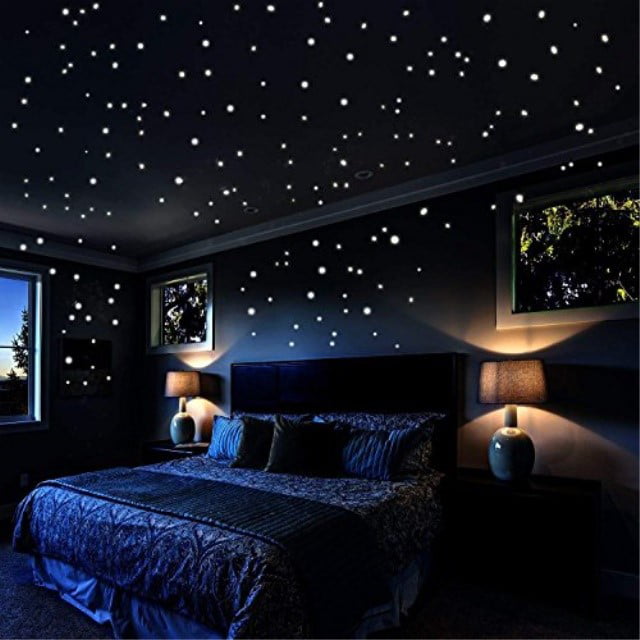 Glow In The Dark Stars Wall Stickers 253 Adhesive Dots And Moon