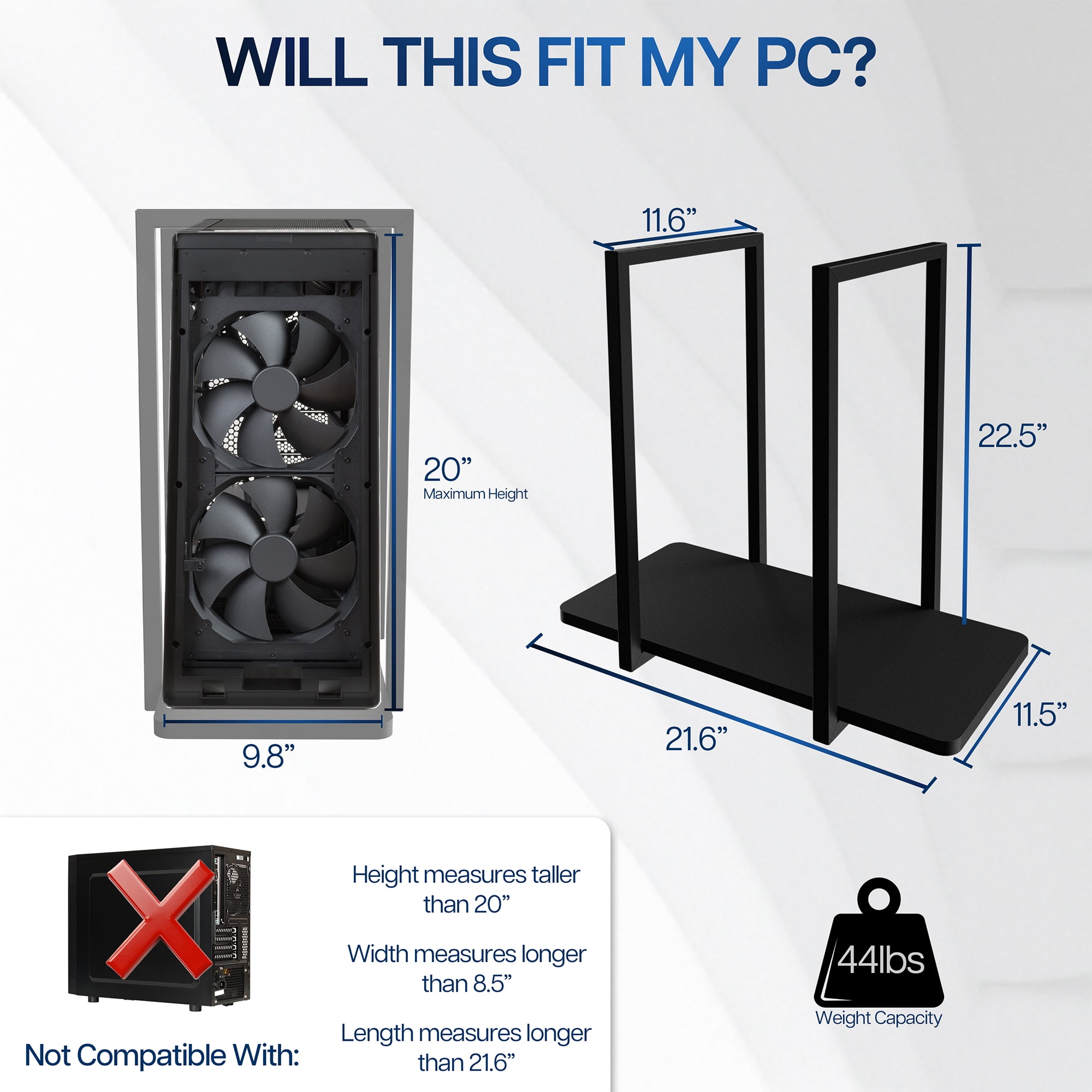 VIVO Large Under Desk PC Shelf Mount
