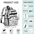 thumbnail image 6 of Pet Paw Print and Bone Backpack for School,Cute School Bag,Schoolbag with Adjustable Shoulder Straps & Padded Back,15.25"x11.5"x5.25", 6 of 6