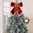 thumbnail image 3 of Dserfhy Christmas Bow Decoration Large Ribbon Bow with Glitter Edge for Christmas Wreath Tree Toppers Holiday Indoor Home Decor, 3 of 8