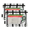 thumbnail image 2 of ALAZA 2 Pack Pencil Pouch Gray Stripes Pencil Case for 3 Ring Binder Clear Window Pencil Bag Organizers, 2 of 6