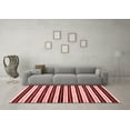thumbnail image 3 of Ahgly Company Indoor Square Abstract Red Modern Area Rugs, 5' Square, 3 of 4