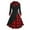 Red dress for Women, variant on Women's Long Sleeve Mid-Calf Dress Gothic Vintage Plaid Panel Hooded Button Dress Retro Dark Midi Dress Dressy Lounge Trendy Blazer Pullover Hot Pink M
