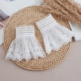 thumbnail image 3 of COMEET Wrist Cuffs, Women Wrist Cuffs Detachable Lace Ruffled Winter Autumn Shirts Sweater Sweatshirt Elegant Embroidery Flower, 3 of 13