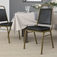 thumbnail image 2 of Flash Furniture HERCULES Series Trapezoidal Back Stacking Banquet Chair in Black Vinyl - Gold Frame, 2 of 13