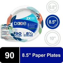 Dixie Everyday Disposable Paper Plates, 8.5", Multi-Color, 90 Count