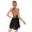 A Black, variant on YiZYiF Womens Glittery Rhinestone Figure Skating Dress Sheer Mesh Patchwork Backless Modern Lyrical Dance Dress