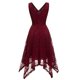 thumbnail image 4 of Vestidos Para Mujer Vestidos de Invitados de Boda Con Cuello en V Encaje Bloque de Color Drapeado Patchwork Lindo Vestido Formal de Fiesta de Noche Odeerbi ODB147181, 4 of 4