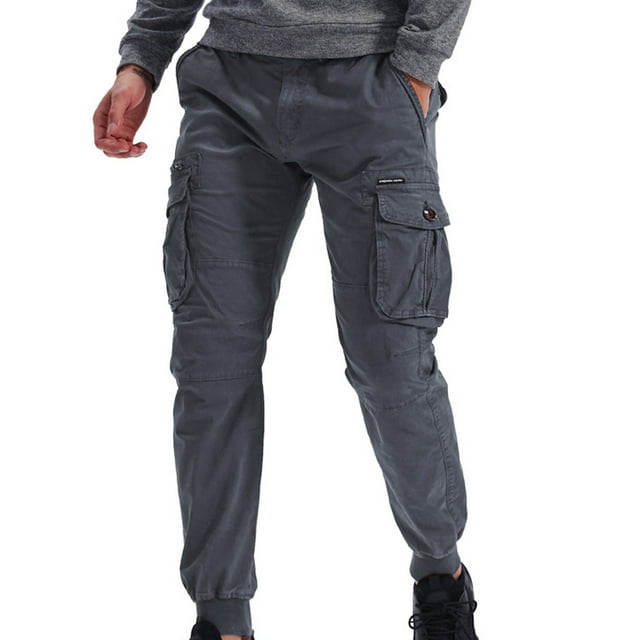 WAENQINLA Cargo Pants for Men Relaxed Fit Work Pants Outdoor Tactical Trousers Classic Camping Cargo Pants with Multi Pockets Cargo Pants for Men Slim Fit