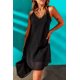 thumbnail image 2 of ABPHQTO Vestido lencero de encaje con escote en V festoneado negro para mujer, 2 of 5