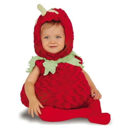 Strawberry Toddler Red Plush Fluffy Fruit Halloween Costume-Todd
