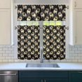 thumbnail image 3 of Dog Print Kitchen Curtains 36 Inch Short - 3 Panel Set, Cute Puppy & Floral Design, Rod Pocket Pet Lover Curtains 100% Polyester, Paw & Bone Pattern for Kitchen, Living Room, Bedroom, Easy Wash, 3 of 6