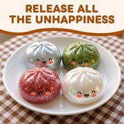 Glitter Dumpling Squishy Mystery Box, Colorful Dumpling Stress Balls Fidget Toys with Steamer Box