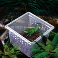 thumbnail image 3 of Methold 10 Uds. Caja de alimentación transparente para reptiles, contenedor ligero transpirable para insectos, casa para incubar mascotas, Terrarios, 3 of 6