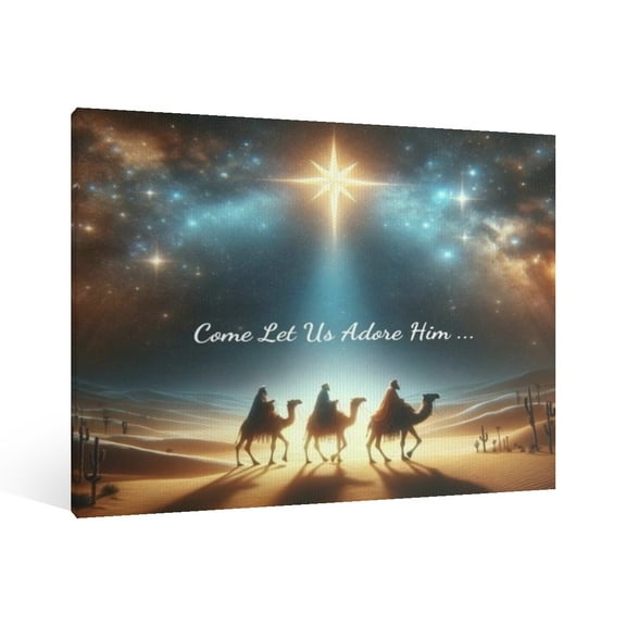 Vintage Jesus Nativity Scene Canvas Wall Art Paint , Christian Jesus Wall Art Decor,Christmas Wall Religious Artwork for Prayer Church Home Living Room,Bedroom Wall Decor Framed