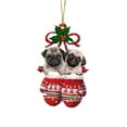 thumbnail image 2 of CoreLiving Pug Ornament for Christmas Tree, Pug Dog Xmas Ornaments, 2025 Acrylic Holiday Decoration, Ideal Gift for Pug Owners, Dog Mom, Pet Lovers, Seasonal Decor, 2 of 7