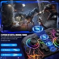 thumbnail image 3 of Switch Pro Controller Compatible with Switch Controller/Switch Lite/OLED, ZRZLMVP Wireless Switch Controllers with RGB Light,1000mAh,Turbo Functio Crack Black, 3 of 8