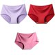 thumbnail image 1 of Bragas de seda de hielo sin costuras para mujer, ropa interior cómoda de talla grande, M-XXL de cintura media, múltiples opciones de Color, lencería, 3 uds./Set, 1 of 4