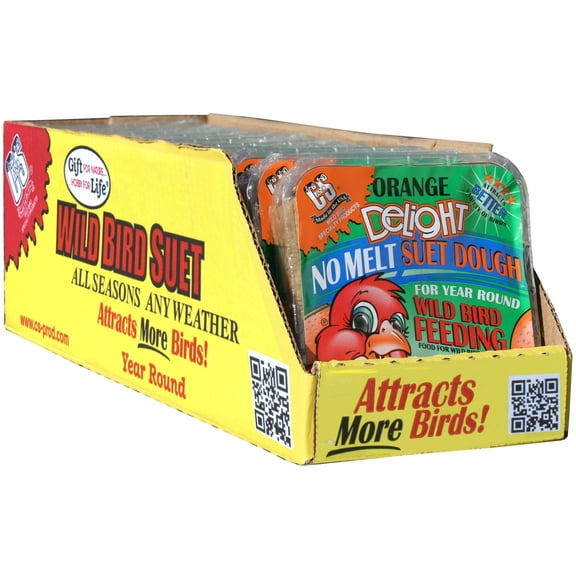 C&S Orange Delight, 11.75 oz, Fresh Wild Bird Suet, 12 Pack