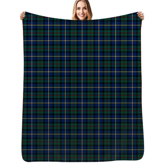 Clan MacLeod of Skye Tartan Graphic Flannel Blanket Warm Soft Bedding Throws Winter Camping Chair Sofa Bed