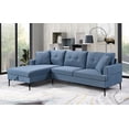 thumbnail image 1 of Chaise Longue Rembourrée pour Gauche, Bleu, 1 of 2