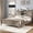 Gray, variant on Amerlife 44" H Farmhouse Full Bed Frame with Barn Door Storage Headboard & Charging Station, Black