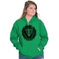 thumbnail image 3 of Lion Jungle Symbolic Spirit Animal Zip Up Hoodie Men's Women's Brisco Brands 2X, 3 of 6