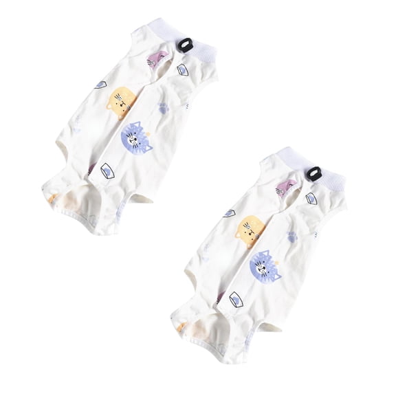 2Pack Cartoon Animal Dog Recovery Suit Onesie After Pet Spayed Neutered Shirt For Female Male Dogs Cats Postoperative Snuggly Vest For Abdominal Wounds Weaning Anti Licking Vest Pet Vest L
