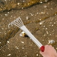 thumbnail image 3 of Masteelf Stainless Steel Clam Rake for Beach and Garden Multifunctional Tool with Handle Silver Color 12.5 inches, 3 of 7