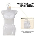 thumbnail image 3 of YRLLENSDAN 4PCS Female Male Mannequin Torso Dress Form Sewing Manikin 27 Inch 30 Inch Height Dress Model Mannequin Display Head Dress Mannequin Clothing Form Metal Hook (27inch, White), 3 of 7