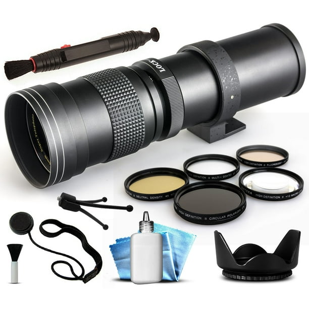 420mm 800mm f/8.3 HD Telephoto Lens Bundle for Canon EOS Kiss X70 X50 X7i X6i X5