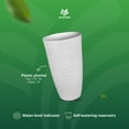 thumbnail image 5 of Worth 2 Pack 24" Tall Large Plastic Round Planter with Drainage Hole, White, 5 of 7