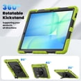 thumbnail image 6 of JINRAN Case for Samsung Galaxy Tab S10 FE+ Plus 13.1 Inch 2025 Model (X620/X626B), Heavy Duty Shockproof Protective Case with Screen Protector, 360° Rotating Stand, Hand/Shoulder Strap, 6 of 9