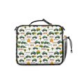 thumbnail image 3 of Tractor and Trailers White Pattern Insulated Lunch Bag with Shoulder Strap and Bottle Holder,Bento School Lunch Bag Box,11x9.5x3.5 Inches, 3 of 5