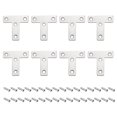 thumbnail image 1 of Soporte en T Unique Bargains 50x50x1mm Acero Inoxidable Tono Plateado 8uds, 1 of 6