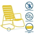 thumbnail image 5 of Novogratz Poolside Collection, Roberta Outdoor Rocking Chair, Yellow, 5 of 6