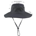 thumbnail image 6 of Lispipm Women Men Sun Hats with Wide Brim for Summer Outdoor Mesh Breathable Fishing Hat Camping Hiking Caps for Vacation Black, 6 of 6